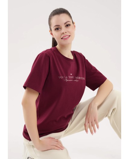 CLE LF15-100 Футболка жен., т.бордовый