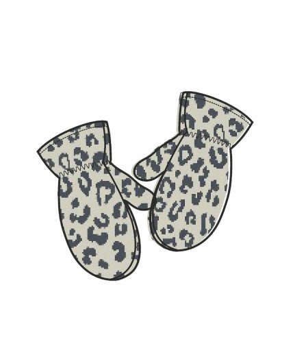 CLE Варежки дет. 425978лн, бежевый/т.серый