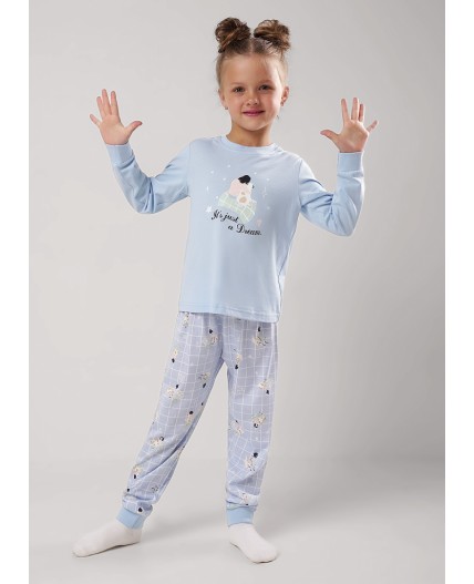 CLE Пижама дев. 903611кд_п, голубой