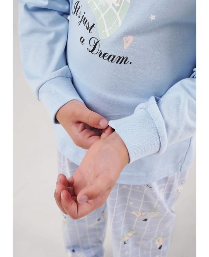 CLE Пижама дев. 903611кд_п, голубой