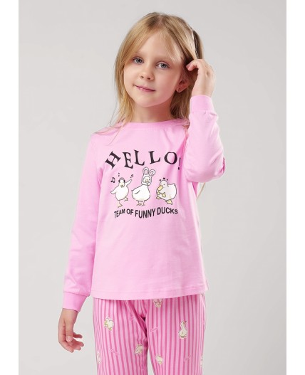 CLE Пижама дев. 903611кд_п, розовый/молочный