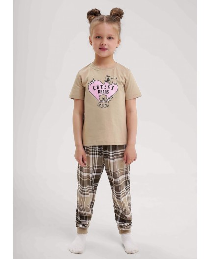 CLE Пижама дев. 909495кд_п, бежевый