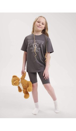 CLE Пижама дев. 909507кд_п, т.серый