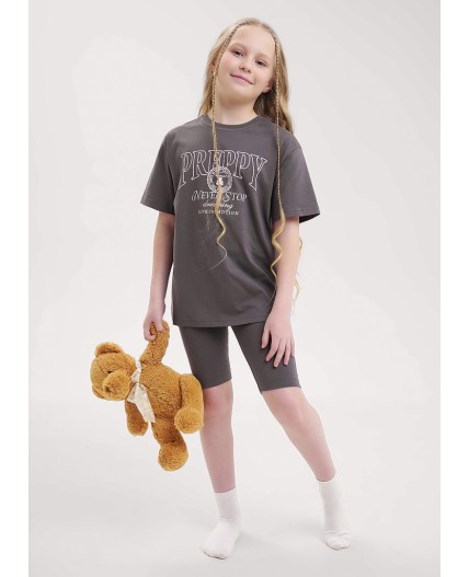 CLE Пижама дев. 909507кд_п, т.серый