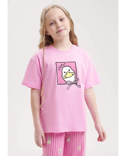 CLE Пижама дев. 909529кд_п, розовый/молочный