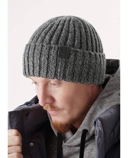 CLE Шапка 453812ап, меланж серый/меланж т.серый