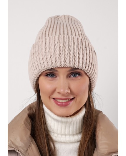 CLE Шапка 453929ап флис, бежевый
