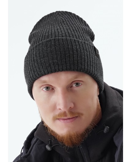 CLE Шапка 454156аш, меланж т.серый