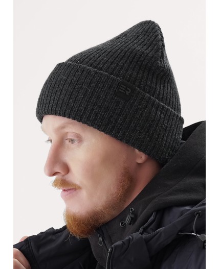 CLE Шапка 454156аш, меланж т.серый