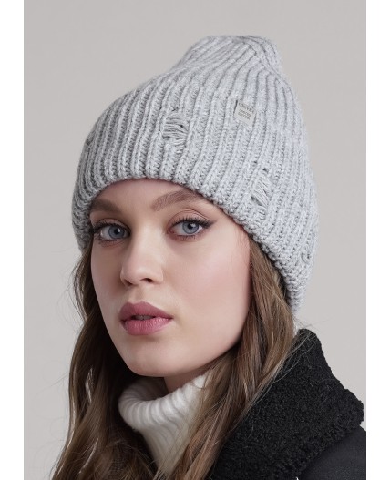 CLE Шапка 454379ап, меланж св.серый