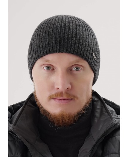 CLE Шапка 454423аш, меланж т.серый
