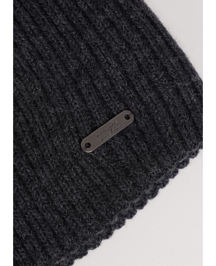 CLE Шапка 454423аш, меланж т.серый