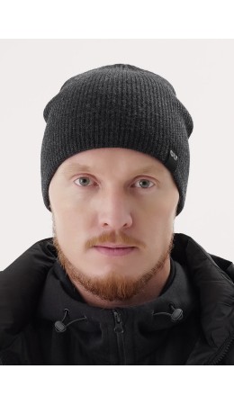 CLE Шапка 454434аш, меланж т.серый