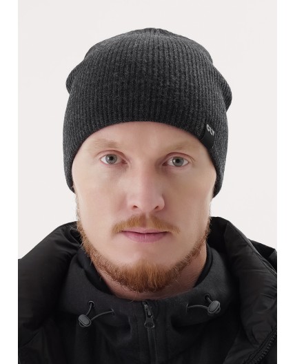 CLE Шапка 454434аш, меланж т.серый