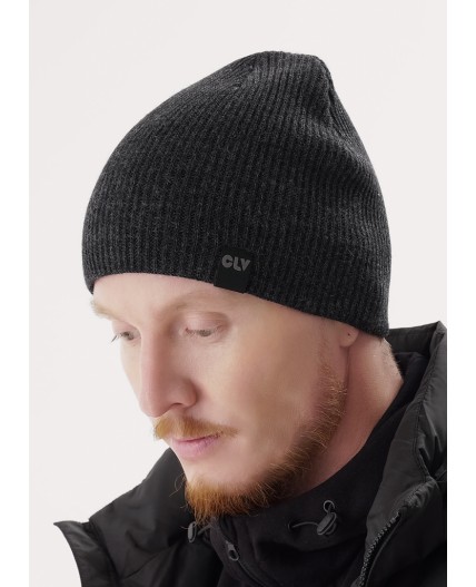CLE Шапка 454434аш, меланж т.серый