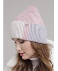 CLE Шапка 454517ап флис, розовый/меланж бежевый