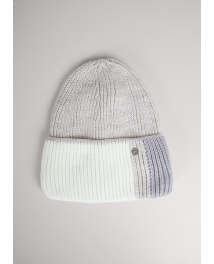 CLE Шапка 454517ап флис, меланж бежевый/белый