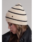 CLE Шапка 454518вп, св.бежевый/меланж чёрный