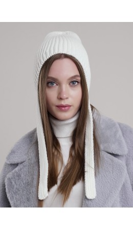 CLE Шапка жен. 'Капюшон' 454458ап, белый
