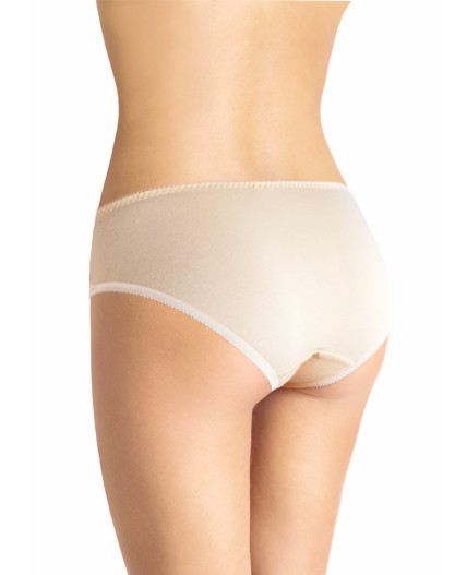 CLE C049к Трусы жен.Кружево хлопок, св.бежевый