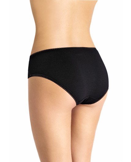 CLE C049к Трусы жен.Кружево хлопок, чёрный