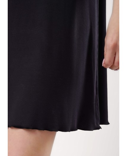 CLE LS025 Сорочка ночн. жен. База кашкорсе, чёрный