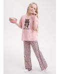 CLE Пижама дев. 909529кд_п, св.розовый/т.серый