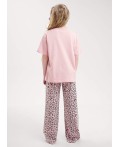 CLE Пижама дев. 909529кд_п, св.розовый/т.серый