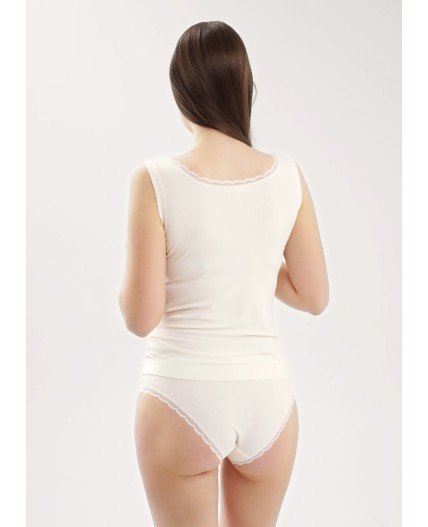 CLE LM025 Майка жен. База кашкорсе, молочный