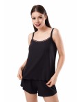 CLE LSET025 Пижама жен. База кашкорсе, чёрный