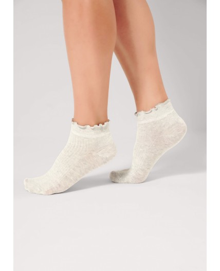 CLE Носки жен.Д2421, меланж св.серый