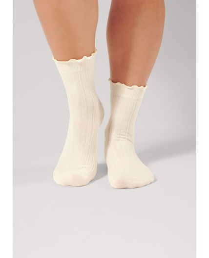 CLE Носки жен.Д2502 fashion база хл+эл, молочный