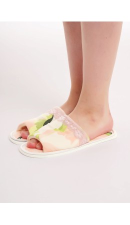 CLE SW25-1111O Пантолеты жен. домаш. Сен-Тропе, персиковый/св.зелёный