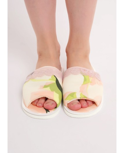 CLE SW25-1111O Пантолеты жен. домаш. Сен-Тропе, персиковый/св.зелёный