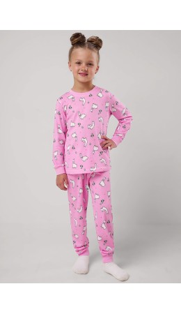CLE Пижама дев. 903611кдн, св.розовый/молочный
