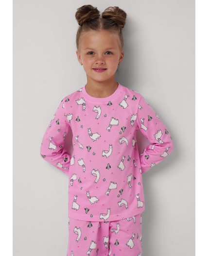 CLE Пижама дев. 903611кдн, св.розовый/молочный
