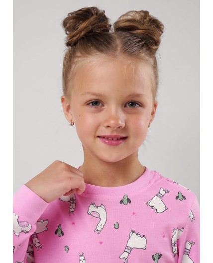 CLE Пижама дев. 903611кдн, св.розовый/молочный