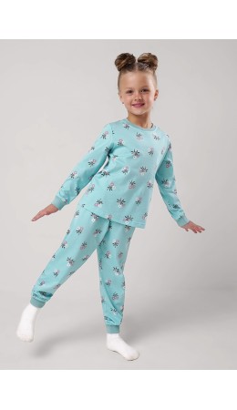 CLE Пижама дев. 903611кдн, св.бирюзовый/т.коричневый