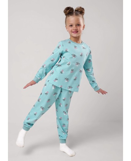 CLE Пижама дев. 903611кдн, св.бирюзовый/т.коричневый