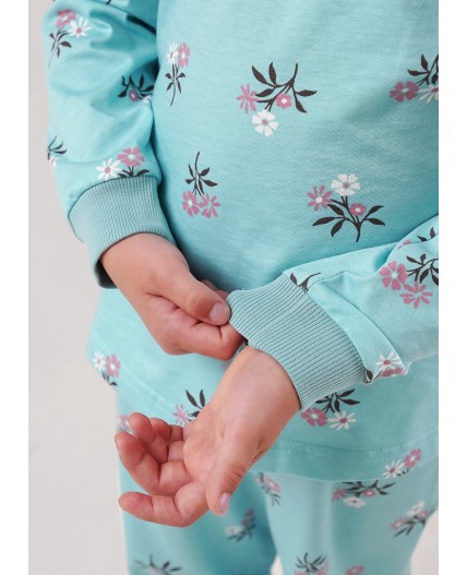 CLE Пижама дев. 903611кдн, св.бирюзовый/т.коричневый