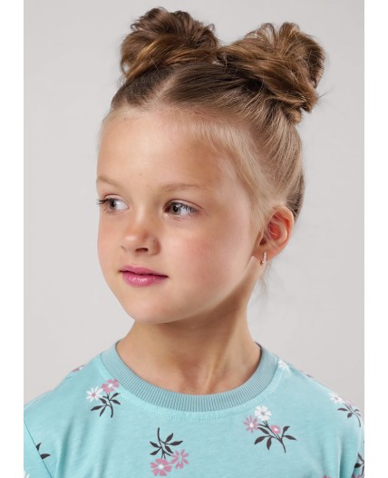 CLE Пижама дев. 903611кдн, св.бирюзовый/т.коричневый