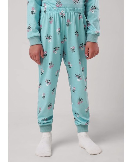 CLE Пижама дев. 903611кдн, св.бирюзовый/т.коричневый