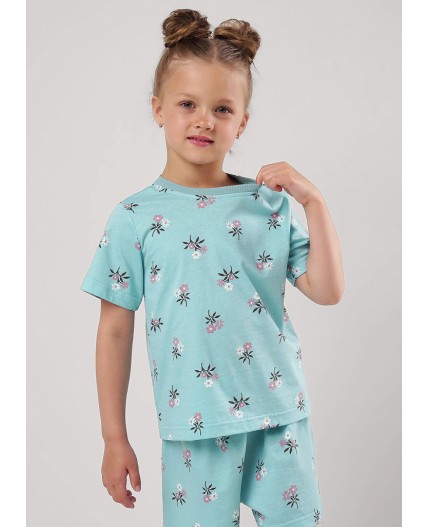 CLE Пижама дев. 909576кдн, св.бирюзовый/т.коричневый