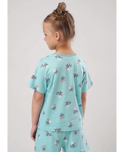 CLE Пижама дев. 909576кдн, св.бирюзовый/т.коричневый