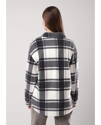 CLE LJ15-103/3 Куртка жен., т.серый/молочный