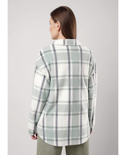 CLE LJ15-103/4 Куртка жен., зелёный/молочный