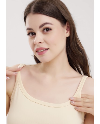 CLE LM030-1 Майка жен. База лапша, св.бежевый