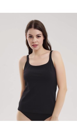 CLE LM030-1 Майка жен. База лапша, чёрный
