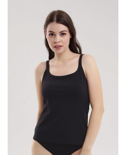 CLE LM030-1 Майка жен. База лапша, чёрный
