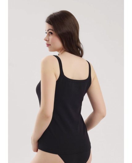 CLE LM030-1 Майка жен. База лапша, чёрный